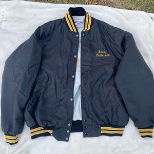Yellow and black vintage bomber jacket Mens large
